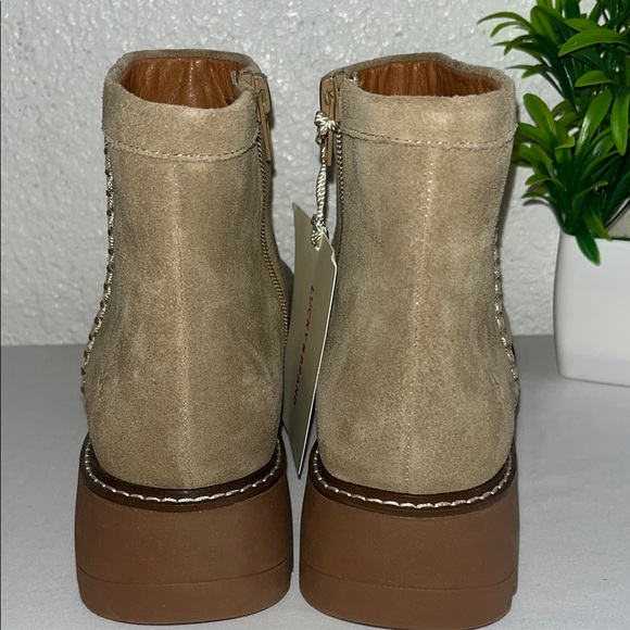 Lucky Brand Tan Ankle Booties with Side Zipper - Picture 5 of 12